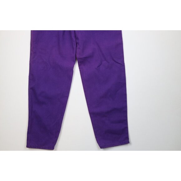 Deadstock Vtg 90s Streetwear Mens 32x34 Baggy Fit Skateboard Jeans Purple Cotton - Picture 11 of 11